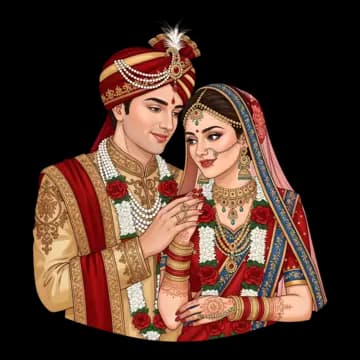 Newly married couple